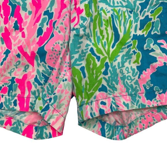 Lilly Pulitzer The Callahan Short 00 Pink Turquoise Let's Cha Cha Coastal Summer - Picture 9 of 12
